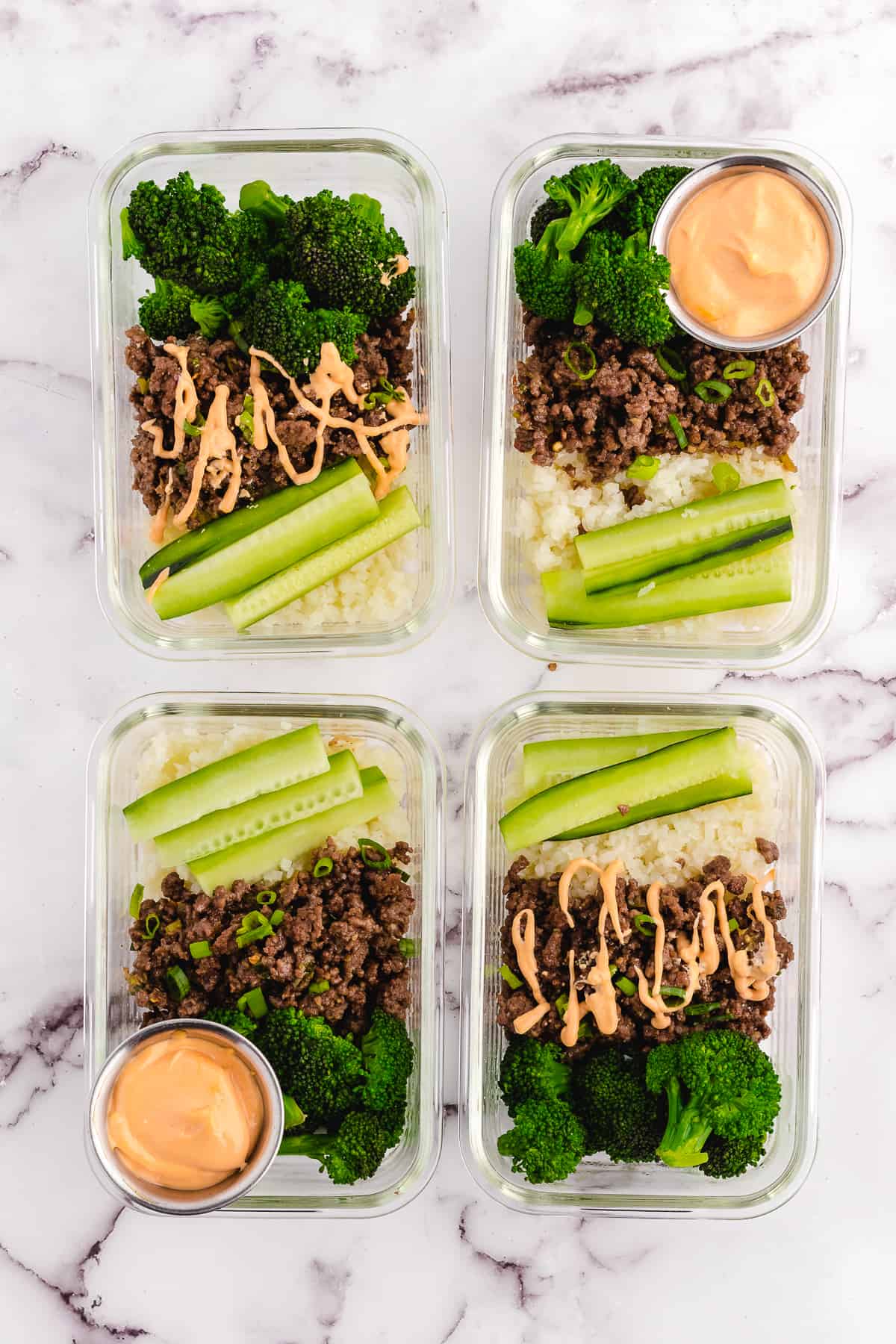 Korean Ground Beef Meal Prep Bowls