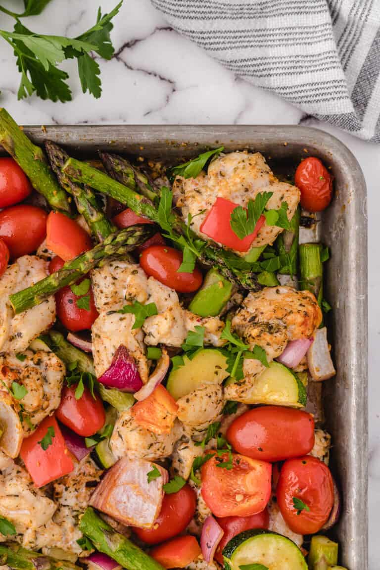 Rainbow Chicken Recipe (Easy Sheet Pan Dinner)