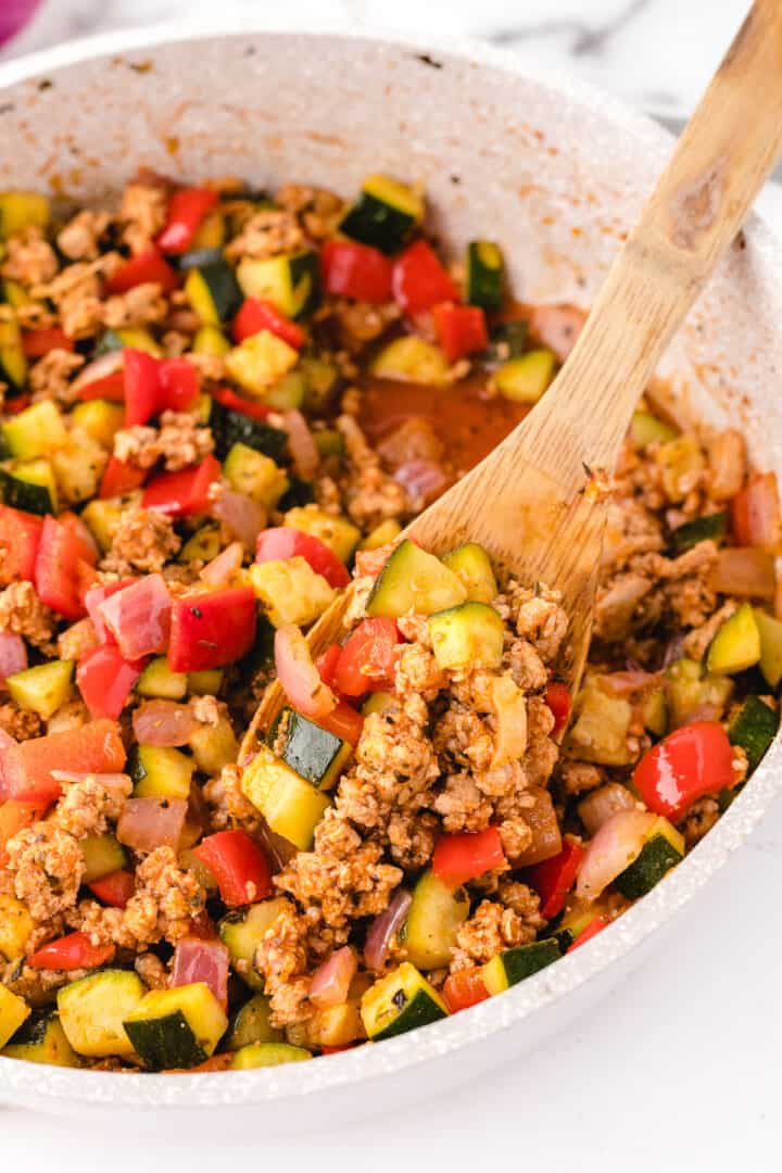 Skillet Turkey Zucchini Recipe Whole Lotta Yum