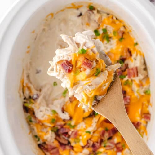 Shredded Buffalo Chicken Dip (Crockpot or Stove) Recipe Whole Lotta Yum