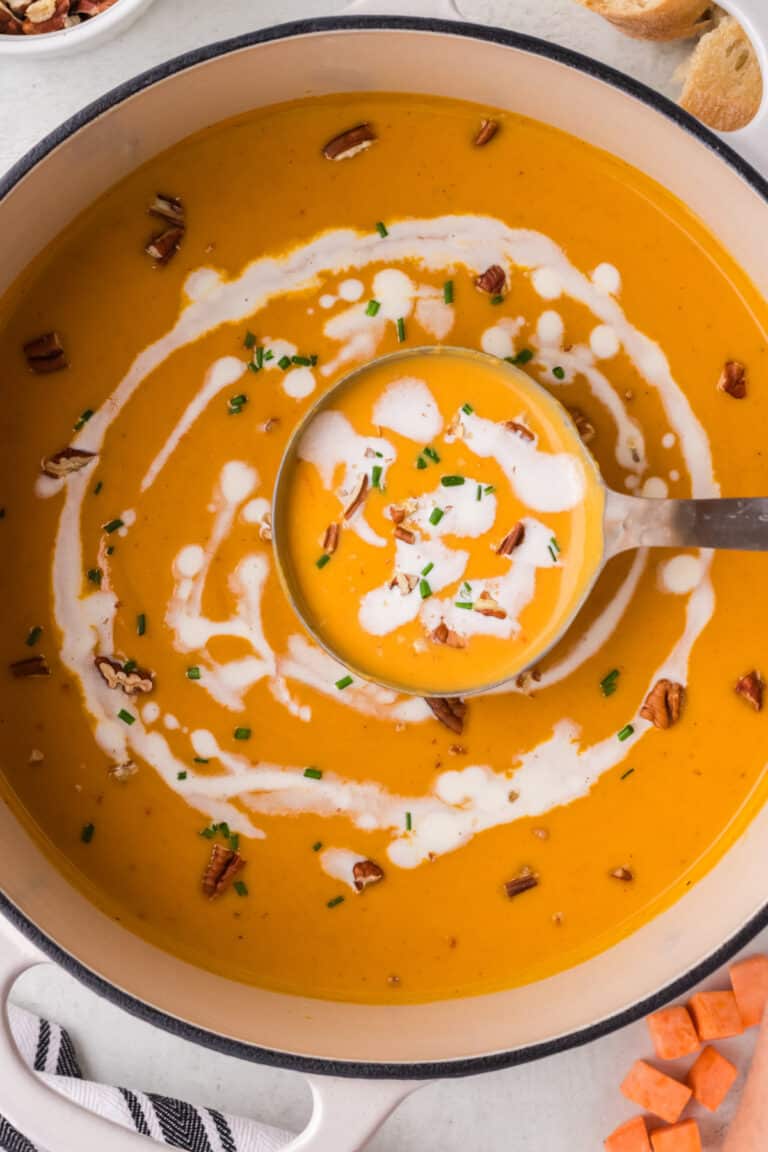 Red Pepper and Sweet Potato Soup Whole Lotta Yum