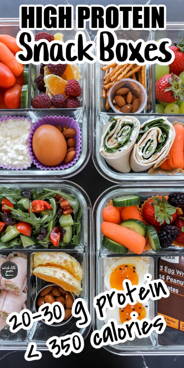 high protein snack box ideas pin for pinterest