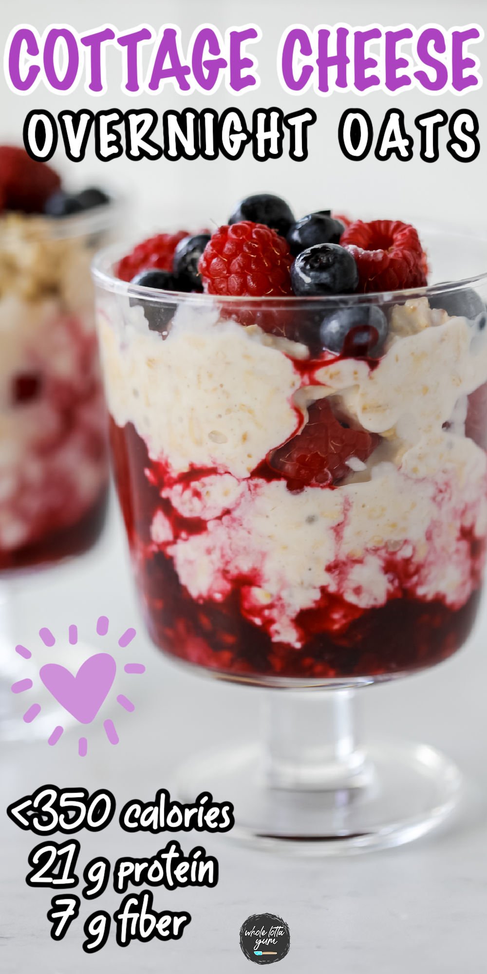 cottage cheese overnight oats pin for pinterest