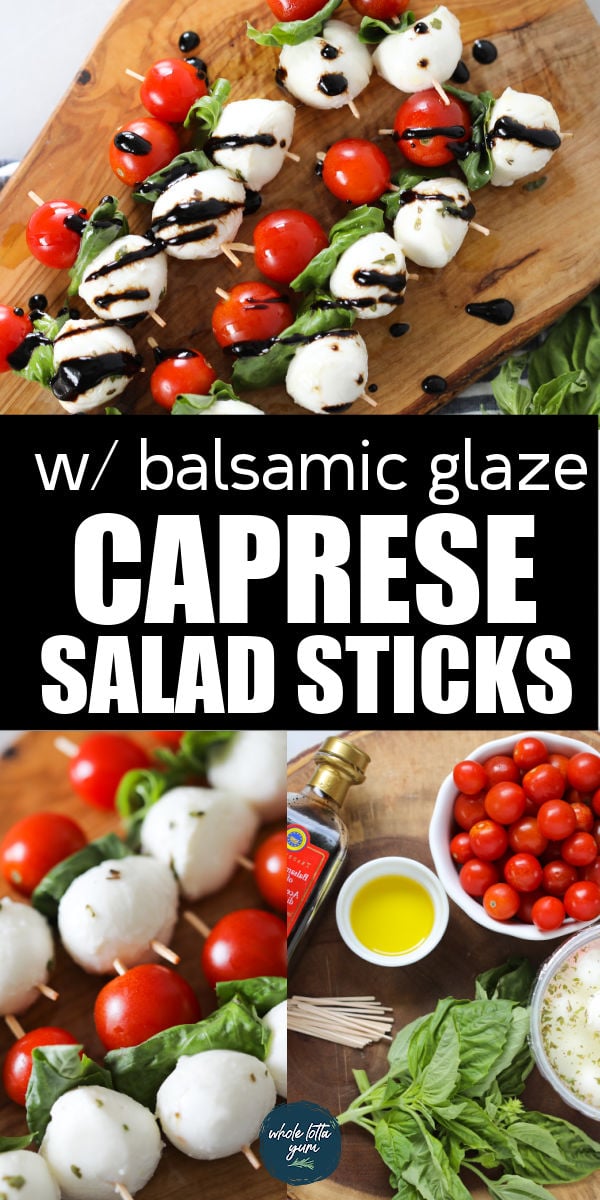caprese salad on a stick pin for pinterest