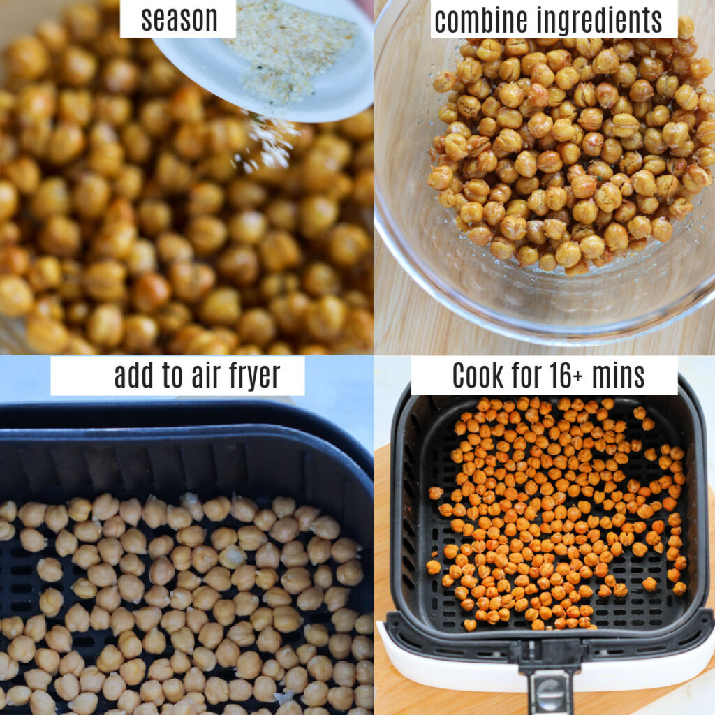 how to air fry crispy garbanzo beans recipe steps
