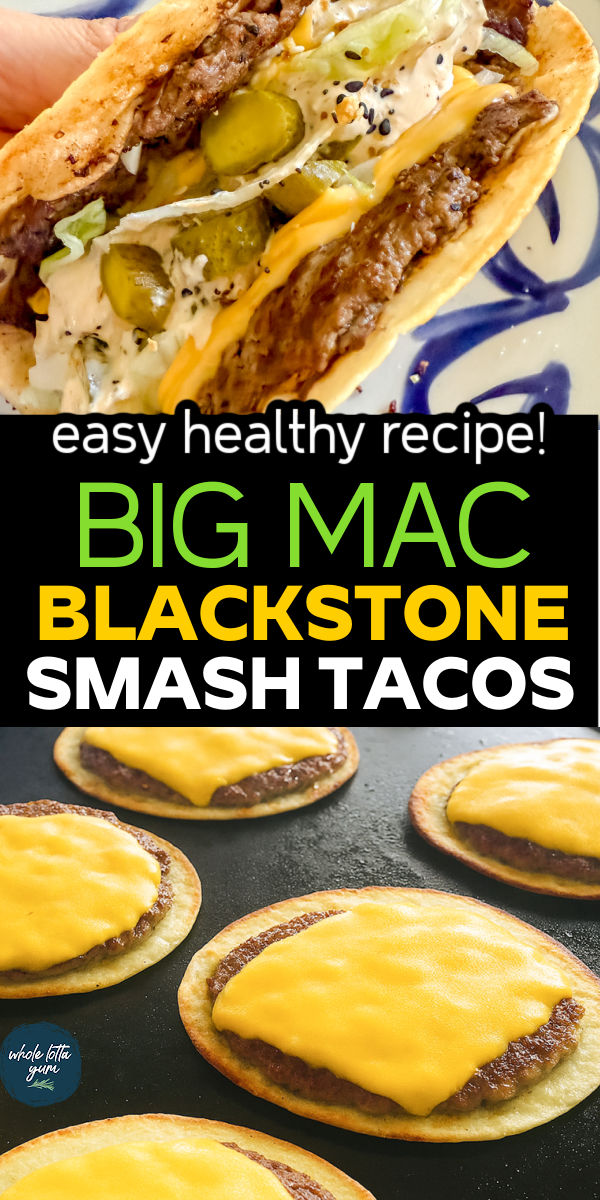big mac smash tacos for the blackstone social media graphic