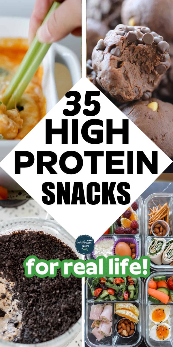 high protein snack recipes pin for pinterest