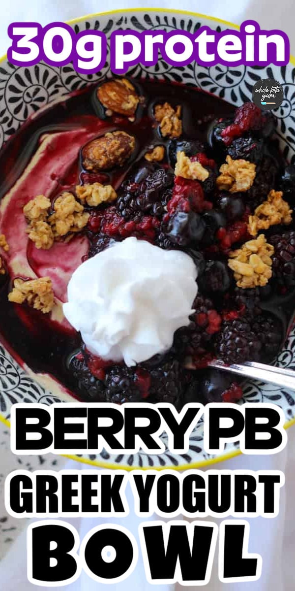 protein greek yogurt bowl with pb2 powder image for social media