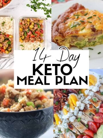 free keto meal plan pdf collage of recipes