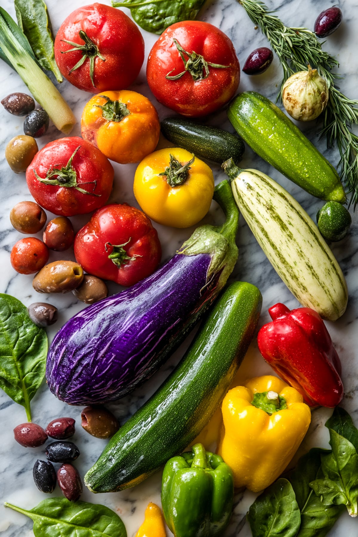 mediterranean diet food list of vegetables