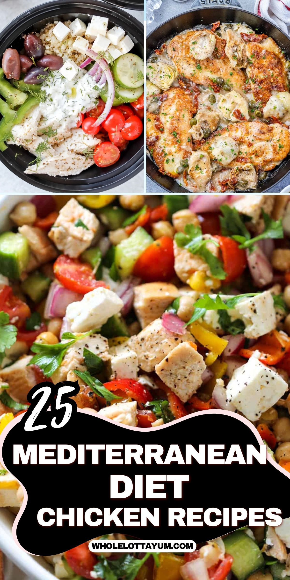 Collage of Mediterranean Diet Chicken Recipes