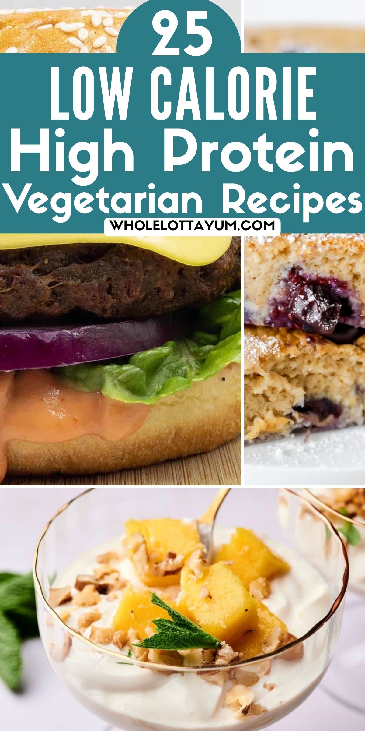 high protein low calorie vegetarian recipes pin