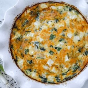 Cottage Cheese and Spinach Crustless Quiche