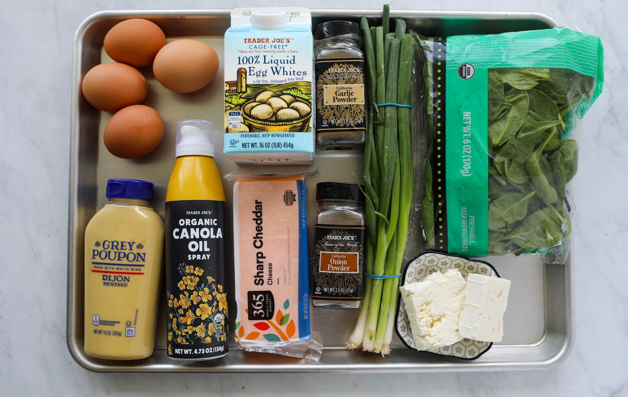 Cottage Cheese and Spinach Crustless Quiche Ingredients