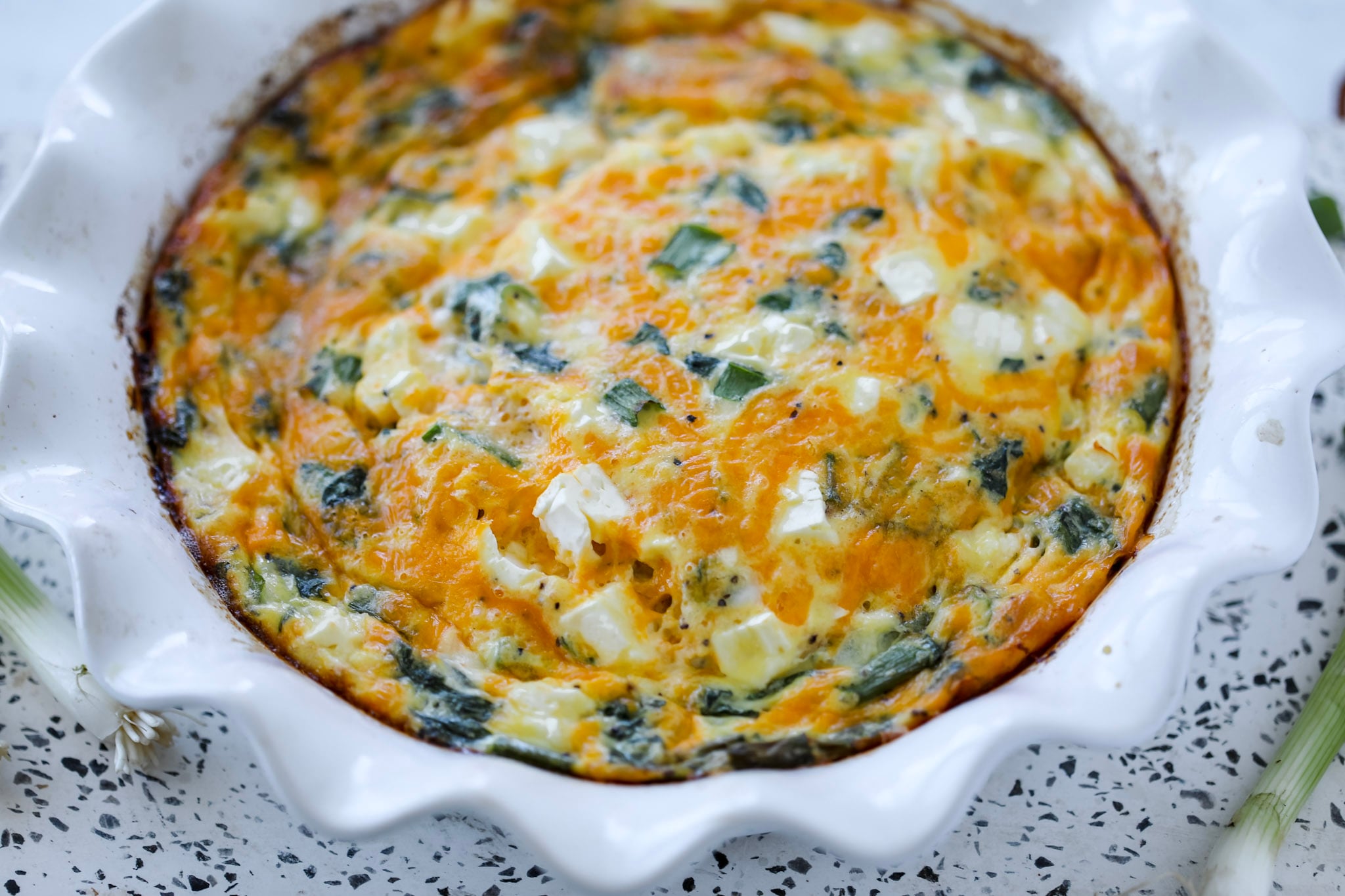 Cottage Cheese and Spinach Crustless Quiche