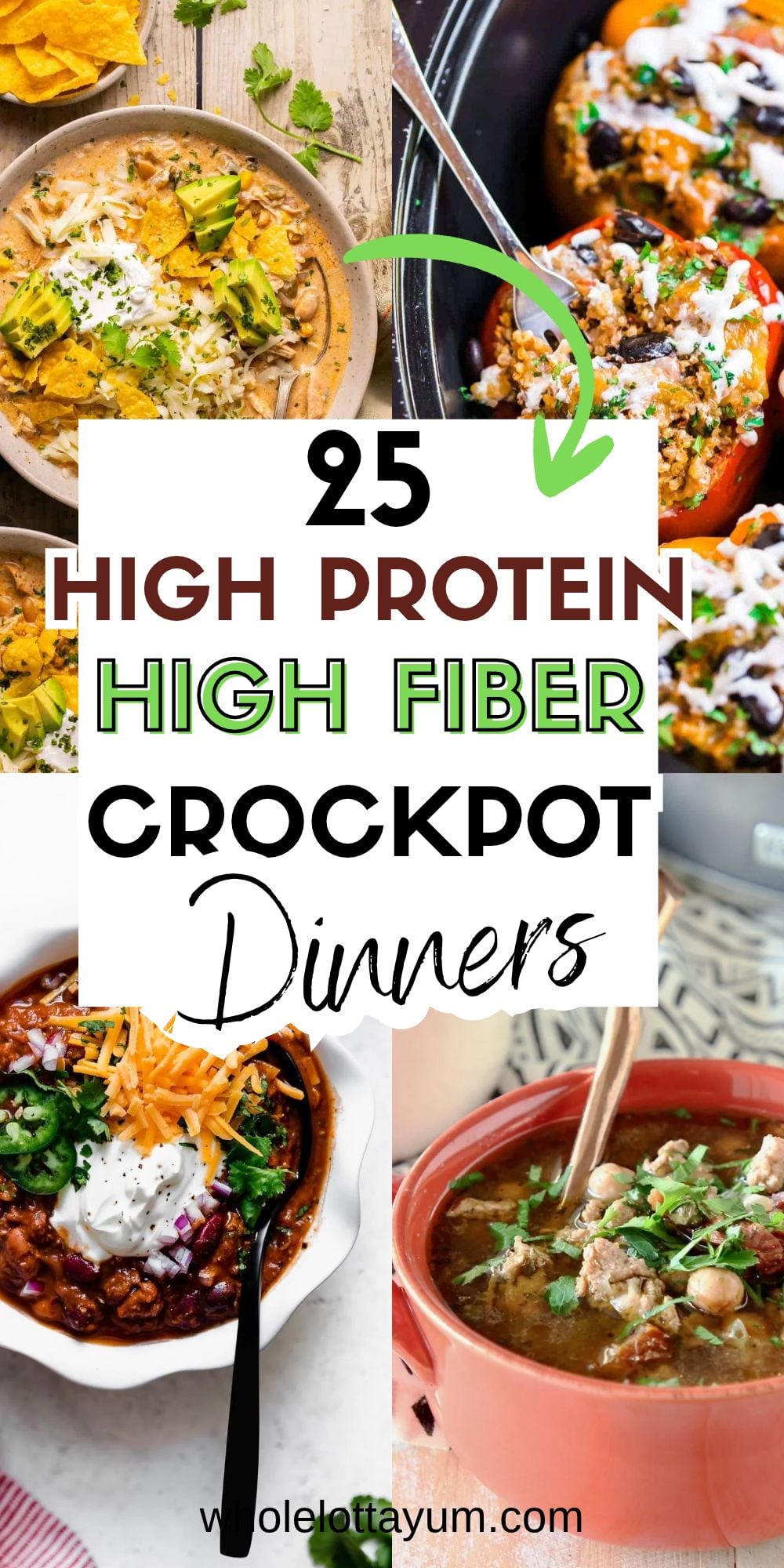 high protein high fiber slow cooker recipes pin for pinterest