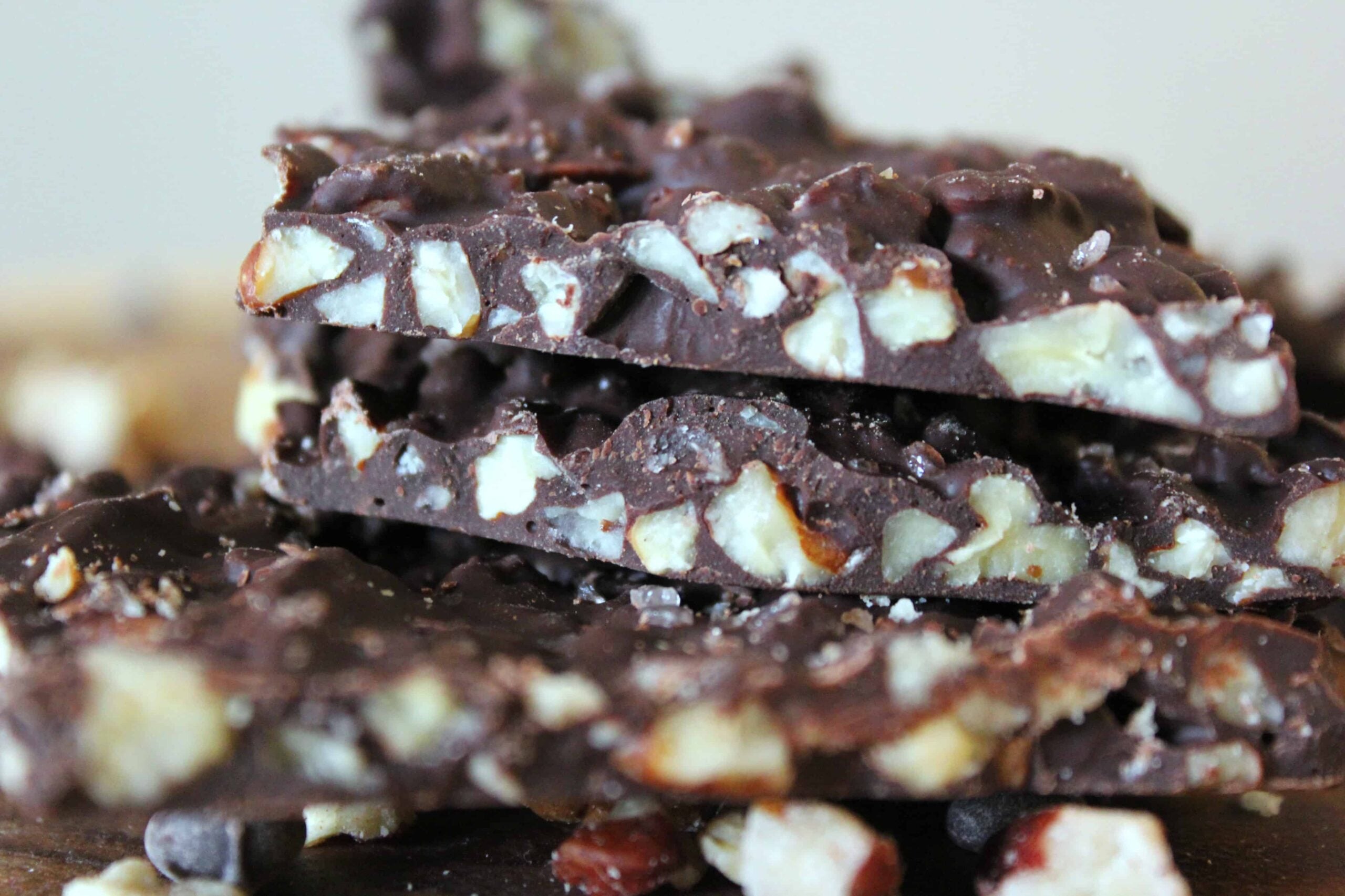 dark chocolate salted pecan bark