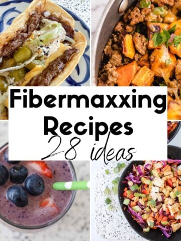 fiber maxxing recipe ideas collage of ideas
